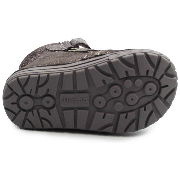 Ocieplane buty zimowe dla dziewczynki błyszczące DD STEP W029-362Y