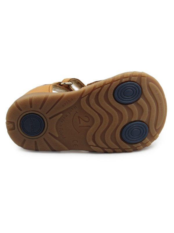 Sandałki Dla Chłopczyka Kroczki Ameko A10 Safari Caramel