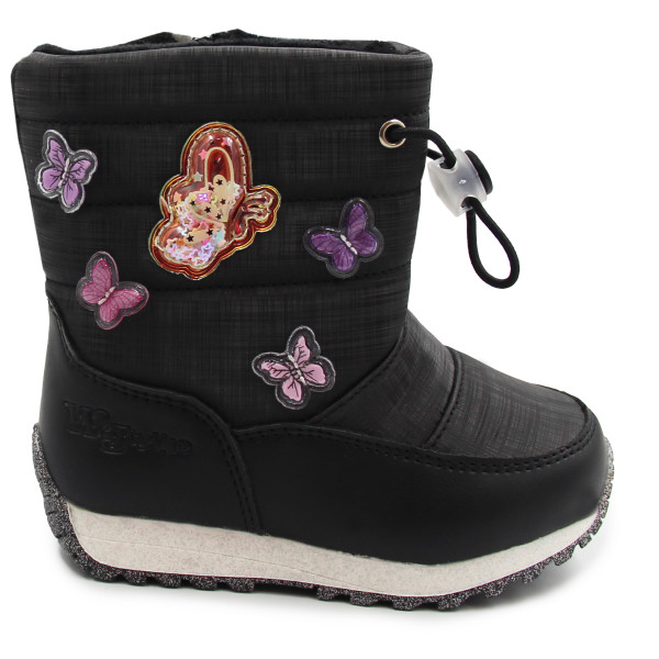 Buty na śnieg dla dziewczynki wysokie śniegowce ocieplane Wojtyłko 2z24133 czarny