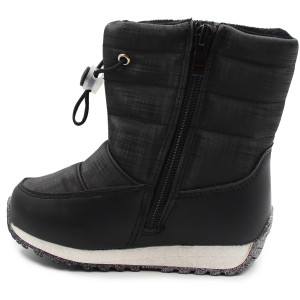 Buty na śnieg dla dziewczynki wysokie śniegowce ocieplane Wojtyłko 2z24133 czarny
