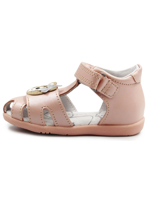 Sandały Dla Dziewczynki Różowe z Misiem DD STEP G075-51284D Baby Pink