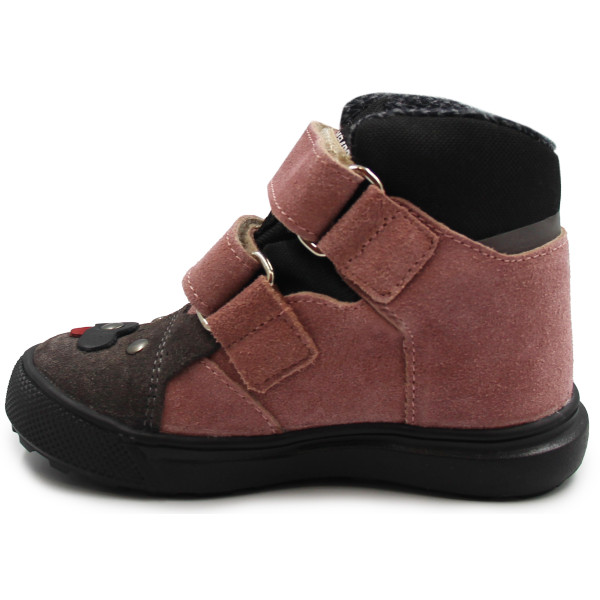 Dziewczęce Buty Ocieplane Na Wiosnę Jesień Z Wymienną Wkładką Ocieplaną Ameko Robin-Tedi-Brownrose