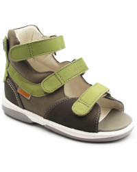 Profilaktyczne sandały z wysokim zapiętkiem na szerokie stopy MEMO FROG