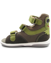 Profilaktyczne sandały z wysokim zapiętkiem na szerokie stopy MEMO FROG