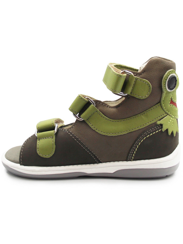 Profilaktyczne sandały z wysokim zapiętkiem na szerokie stopy MEMO FROG