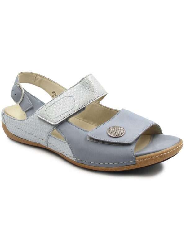 Sandały Dla Kobiet Na Lato Szerokie Niebieskie Waldlaufer 342002