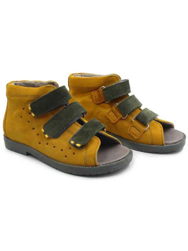 Sandały ortopedyczne z wysokim zapiętkiem do szkoły Dawid 014