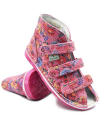 Kapcie dla dziewczynek z usztywnionym zapiętkiem do przedszkola Danielki