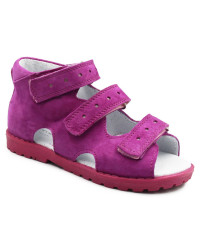 Papcie dla dziewczynek sandałki profilaktyczne do szkoły Kornecki OR 103 fuxia