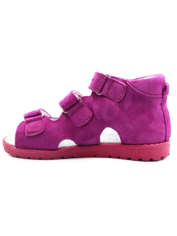 Papcie dla dziewczynek sandałki profilaktyczne do szkoły Kornecki OR 103 fuxia
