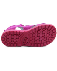 Papcie dla dziewczynek sandałki profilaktyczne do szkoły Kornecki OR 103 fuxia