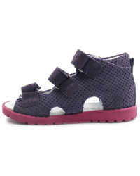 Sandały korekcyjne do przedszkola z obcasem Thomasa Kornecki OR 103 fiolet/w