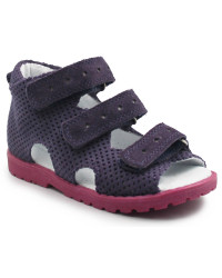 Sandały korekcyjne do przedszkola z obcasem Thomasa Kornecki OR 103 fiolet/w