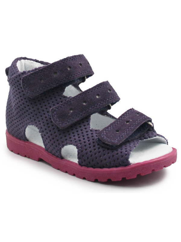 Sandały korekcyjne do przedszkola z obcasem Thomasa Kornecki OR 103 fiolet/w