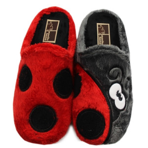 Kapcie Damskie Na Zimę Pluszowe Biedronka Manitu-Home 320103-04