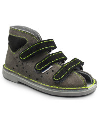 Kapcie profilaktyczne dla chłopca z wysokim zapiętkiem Adamki 012 (16) popiel/szary