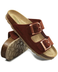 Klapki damskie na lato wakacje do pracy profilowane Grunland cb 2631 sara mattone