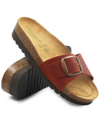 Klapki dla kobiet na lato wakacje do pracy Grunland cb 2682 hola mattone