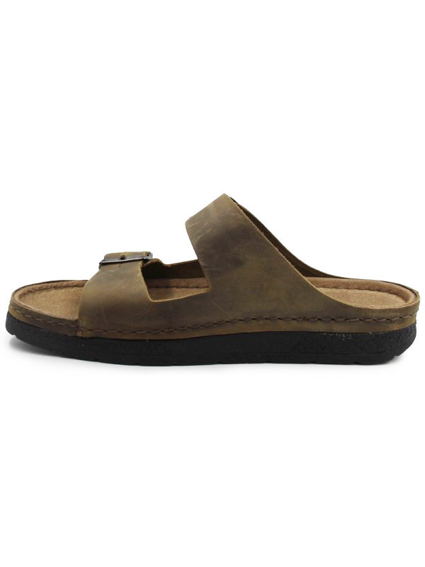 Klapki męskie na lato ze skóry naturalnej Berkemann Adam 01950-405