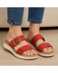 Klapki Damskie Batz Karina Czerwone