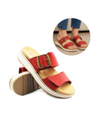 Klapki Damskie Batz Karina Czerwone