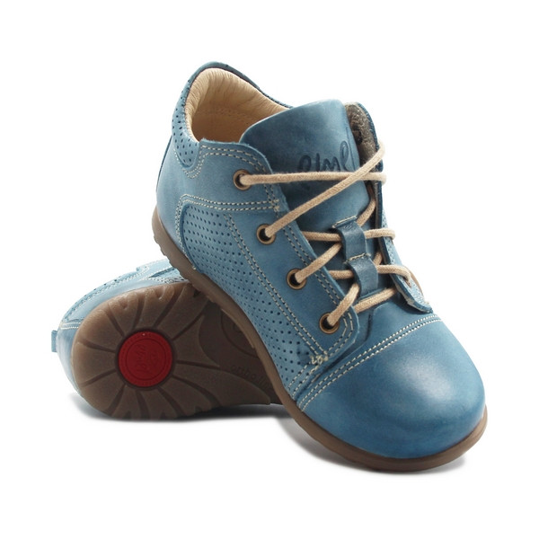 Trzewiki Wiosenne Dla Chłopca Sznurowane Skórzane Emel e 2429-19