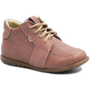 Trzewiki Jesienne EMEL sznurowane skóra licowa dziewczęce e 1153A-7