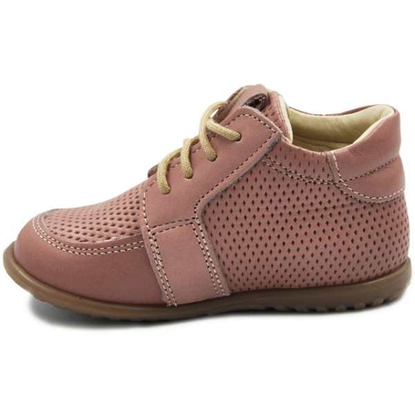 Trzewiki Jesienne EMEL sznurowane skóra licowa dziewczęce e 1153A-7