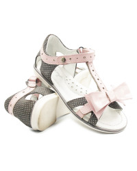 Eleganckie Sandały Dla Dziewczynki z Kokardką Bartek w-16182/1g7