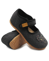 Dziecięce Papcie Do Szkoły i Przedszkola z Serduszkiem Emel 103-4