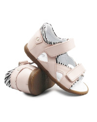 Dziewczęce Sandały Różowe Panterka z Zabudowaną Piętą Emel es2086-46