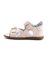 Dziewczęce Sandały Różowe Panterka z Zabudowaną Piętą Emel es2086-46