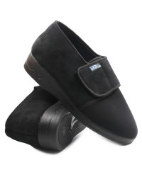 Półbuty Jesienne Damskie Czarne Na Rzep Adanex 29630