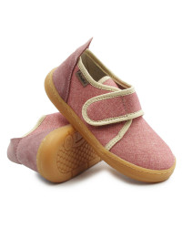 Różowe Kapcie Dla Dziewczynki Na Rzep Do Szkoły i Przedszkola Ameko Brownrose