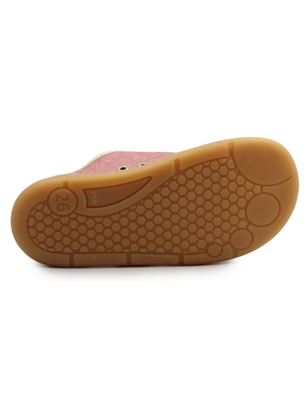 Różowe Kapcie Dla Dziewczynki Na Rzep Do Szkoły i Przedszkola Ameko Brownrose