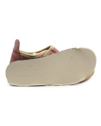 Różowe Kapcie Dla Dziewczynki Na Rzep Do Szkoły i Przedszkola Ameko Brownrose