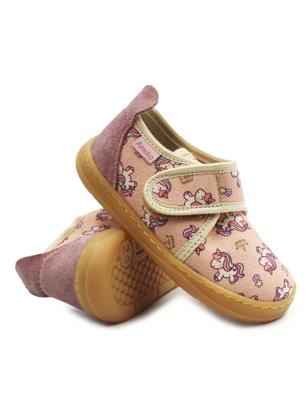 Kapcie Dla Dziewczynek w Jednorożce Barefoot Ameko Unicorn