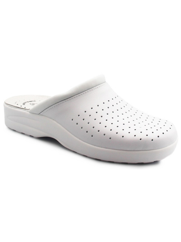 Wygodne lekkie klapki dla lekarza pielęgniarki SANITAL-FLEX 707 07 Białe