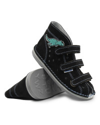 Papcie zmienne do szkoły dla chłopca z obcasem Thomasa Adamki szary dinozaur