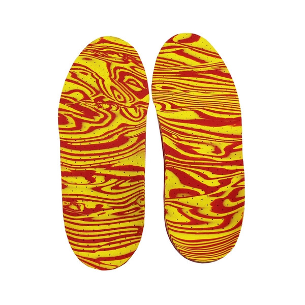 Wkładki ortopedyczne na płaskostopie podłużne koślawość kolan Correct LS czerwono żółte