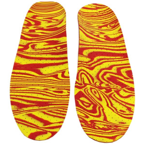 Wkładki ortopedyczne na płaskostopie podłużne koślawość kolan Correct LS czerwono żółte