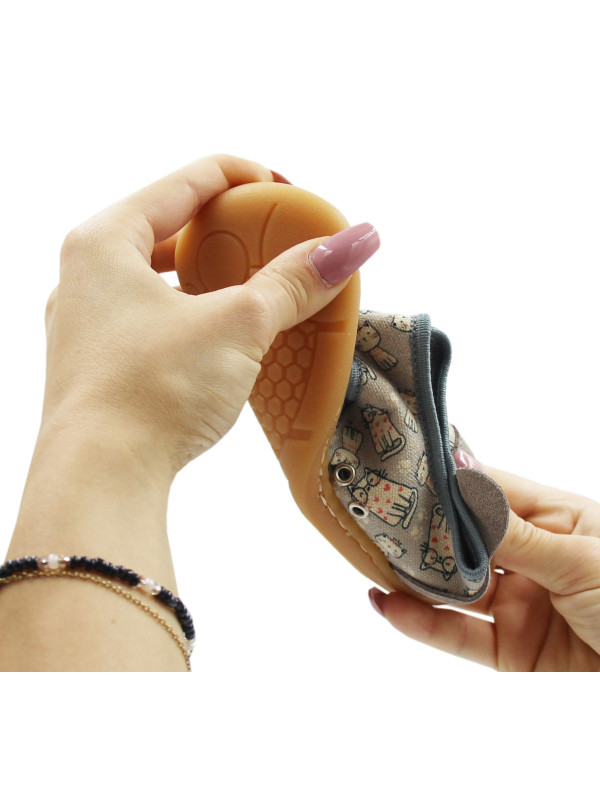 Elastyczne Kapcie Dziecięce W Kotki Barefoot Ameko Kiti