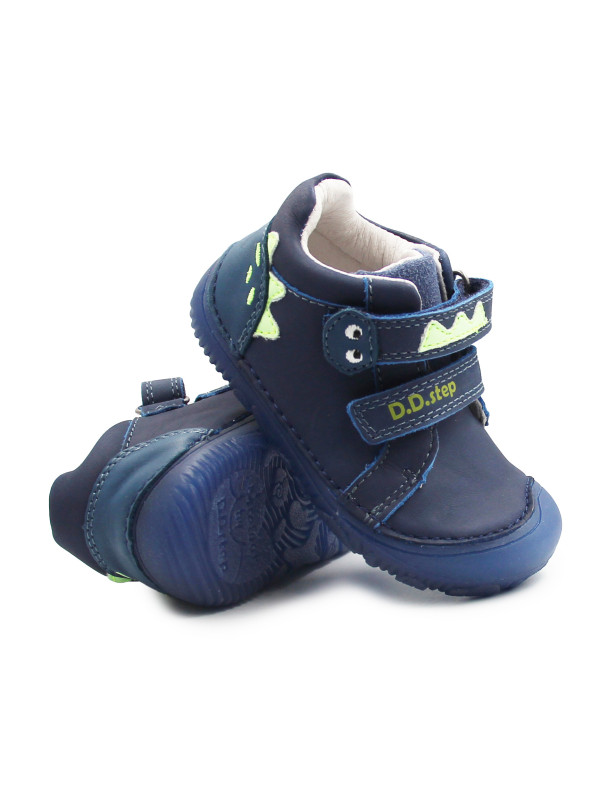 Buty Na Jesień Dla Chłopczyków Barefoot Świecąca Podeszwa w Ciemności DD STEP S073-52875V Royal Blue