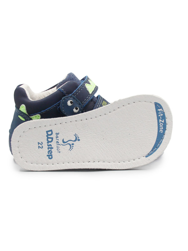 Buty Na Wiosnę Dla Chłopczyków Barefoot Świecąca Podeszwa w Ciemności DD STEP S073-52875V Royal Blue