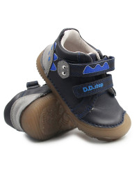 Półbuty Dla Chłopczyków Na Rzep Jesienne Barefoot DD STEP S073-52875B Black