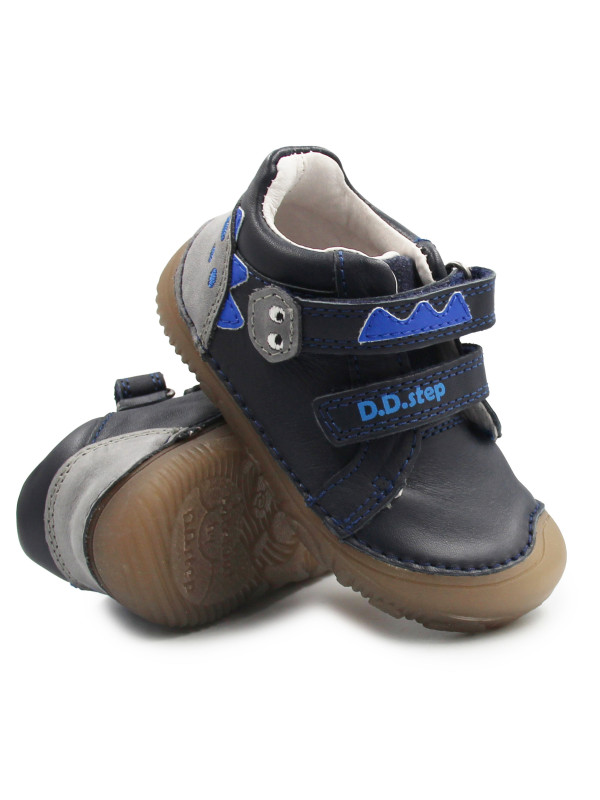 Półbuty Dla Chłopczyków Na Rzep Jesienne Barefoot DD STEP S073-52875B Black