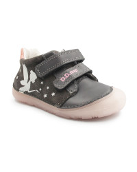 Półbuty Dla Dziewczynek Na Jesień Świecące w Ciemności Wróżki DD STEP S073-52165AM Dark Grey
