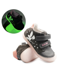 Półbuty Dla Dziewczynek Na Jesień Świecące w Ciemności Wróżki DD STEP S073-52165AM Dark Grey