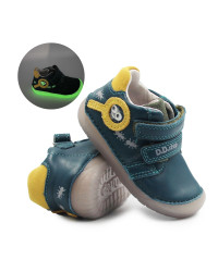 Buty Świecące w Ciemności Dla Chłopca Barefoot Na Jesień DD STEP S070-52576B Calypso Sky
