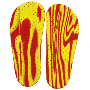 Wkładki ortopedyczne supinujące na koślawość CORRECT S czerwono-żółty